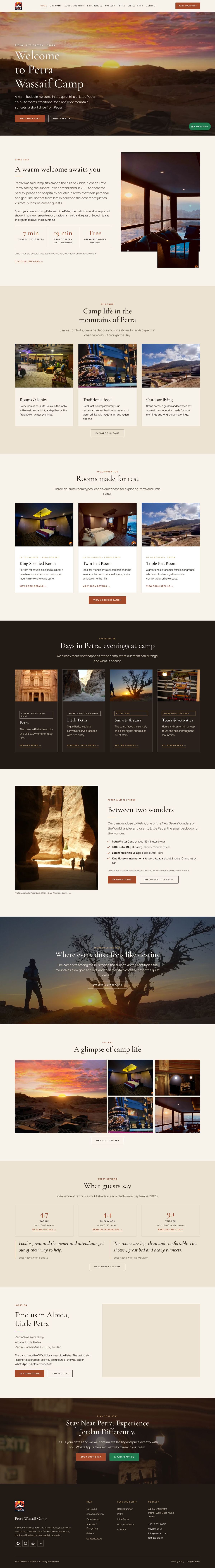 Petra Wassaif Camp full homepage